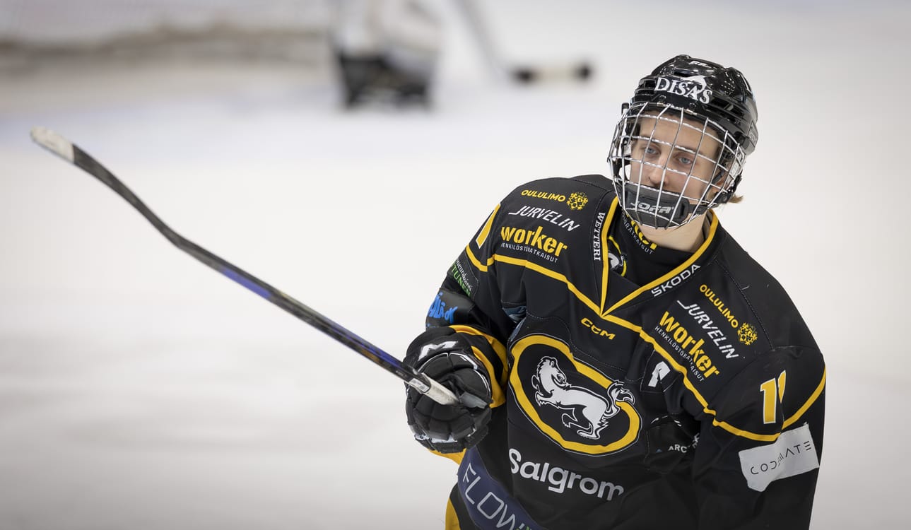 Olli Kylmälä oli mukana Kärppien viime kauden U18‑finaalijoukkueessa.