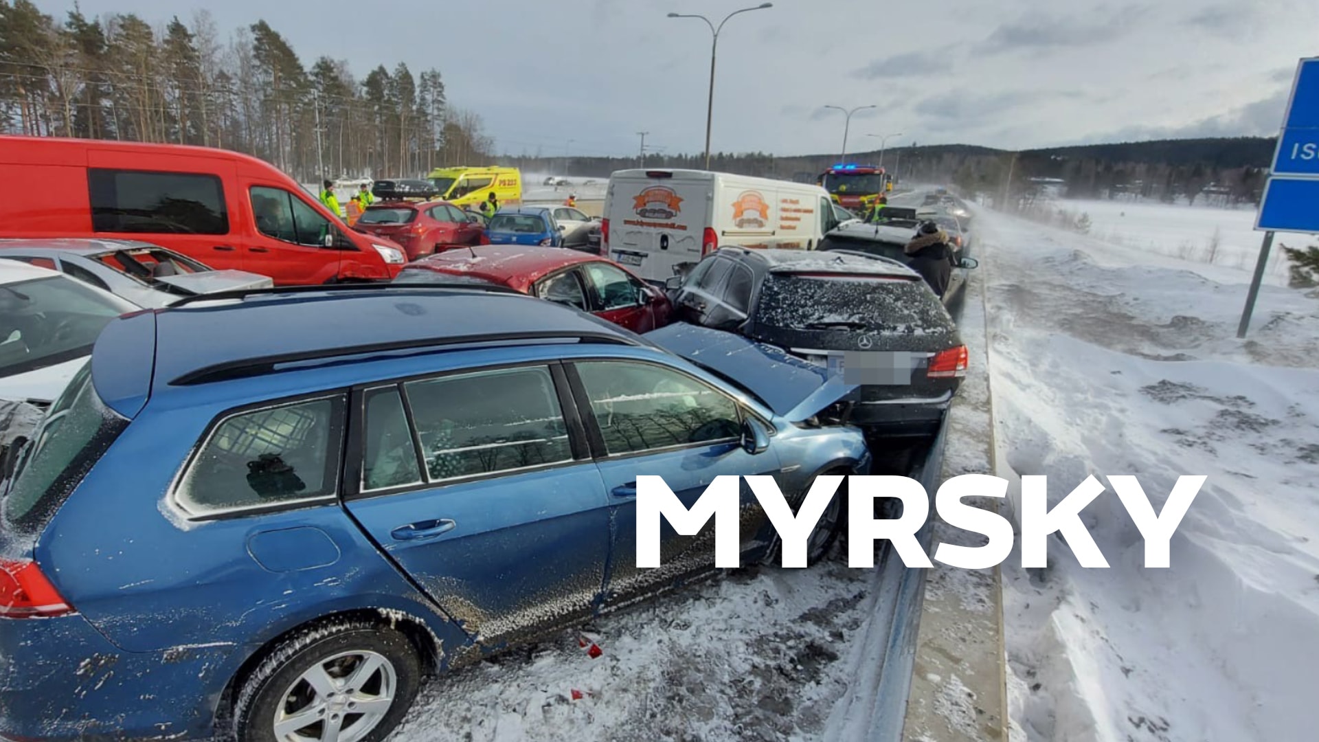 Myrsky katkonut sähköjä kymmeniltä tuhansilta, Kuopiossa noin 40 auton ketjukolari