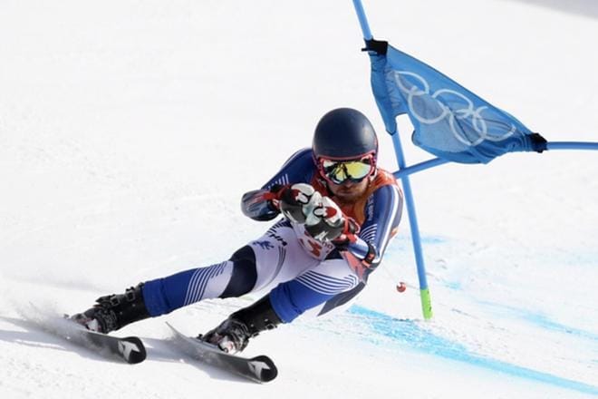 Samu Torsti suurpujotteli maailmancupin osakilpailussa 11:nneksi lauantaina Kranjska Gorassa. Kuva: Lehtikuva / Vesa Moilanen