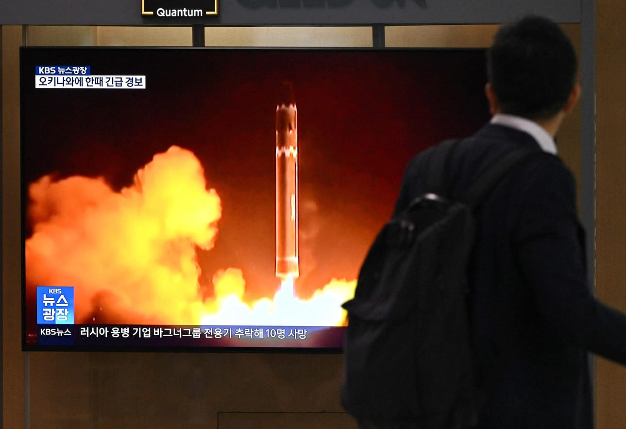 Jännitteet Korean niemimaalla ovat kasvaneet entisestään viime aikoina, ja Pohjois-Korea on tehnyt alueella lukuisia ohjuslaukaisuja. LEHTIKUVA/AFP