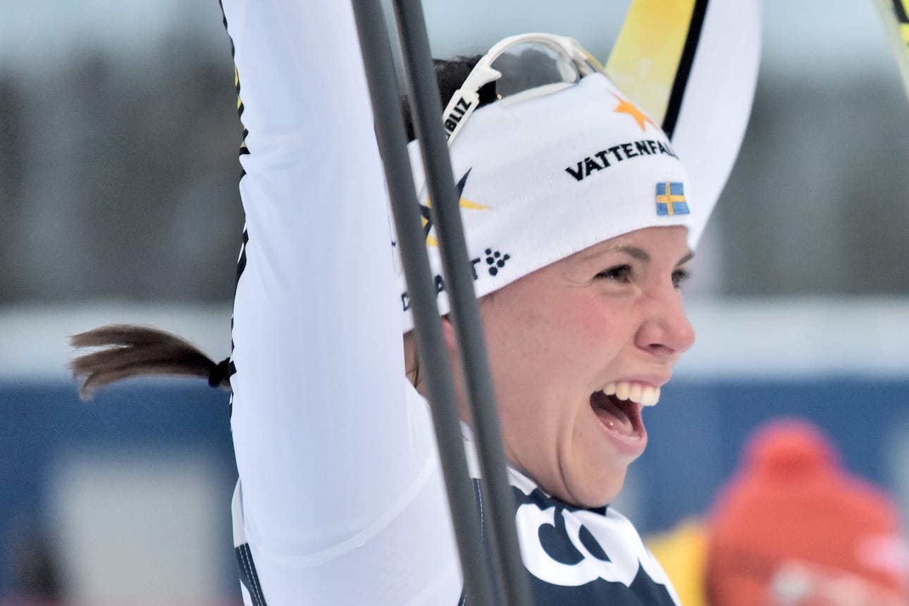 Charlotte Kalla oli viikonlopun paras naishiihtäjä.