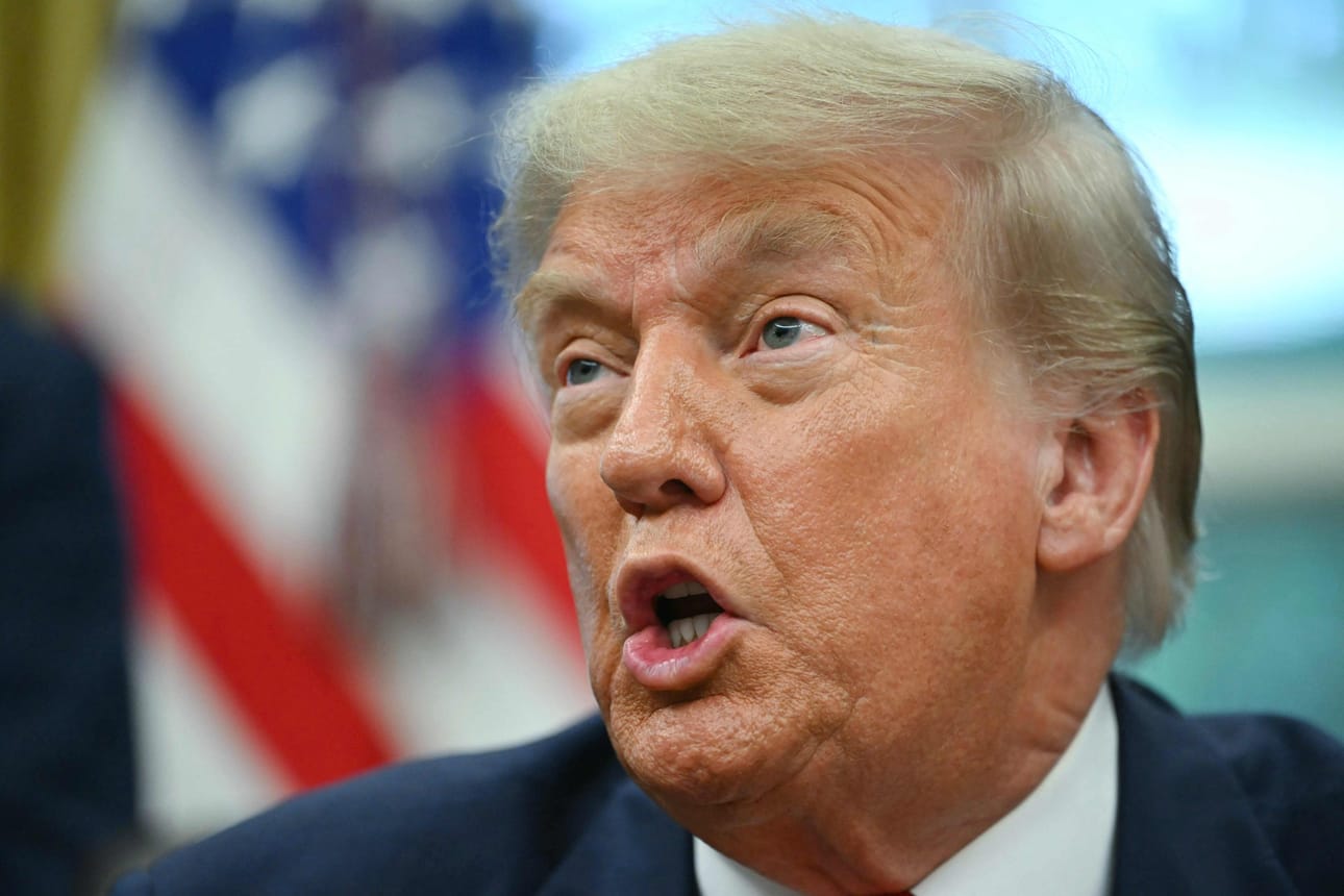 Yhdysvaltain presidentti Donald Trump sanoi perjantaina, että Yhdysvallat toimittaa Gazaan paljon taloudellista tukea ja ruokatarvikkeita. LEHTIKUVA/AFP