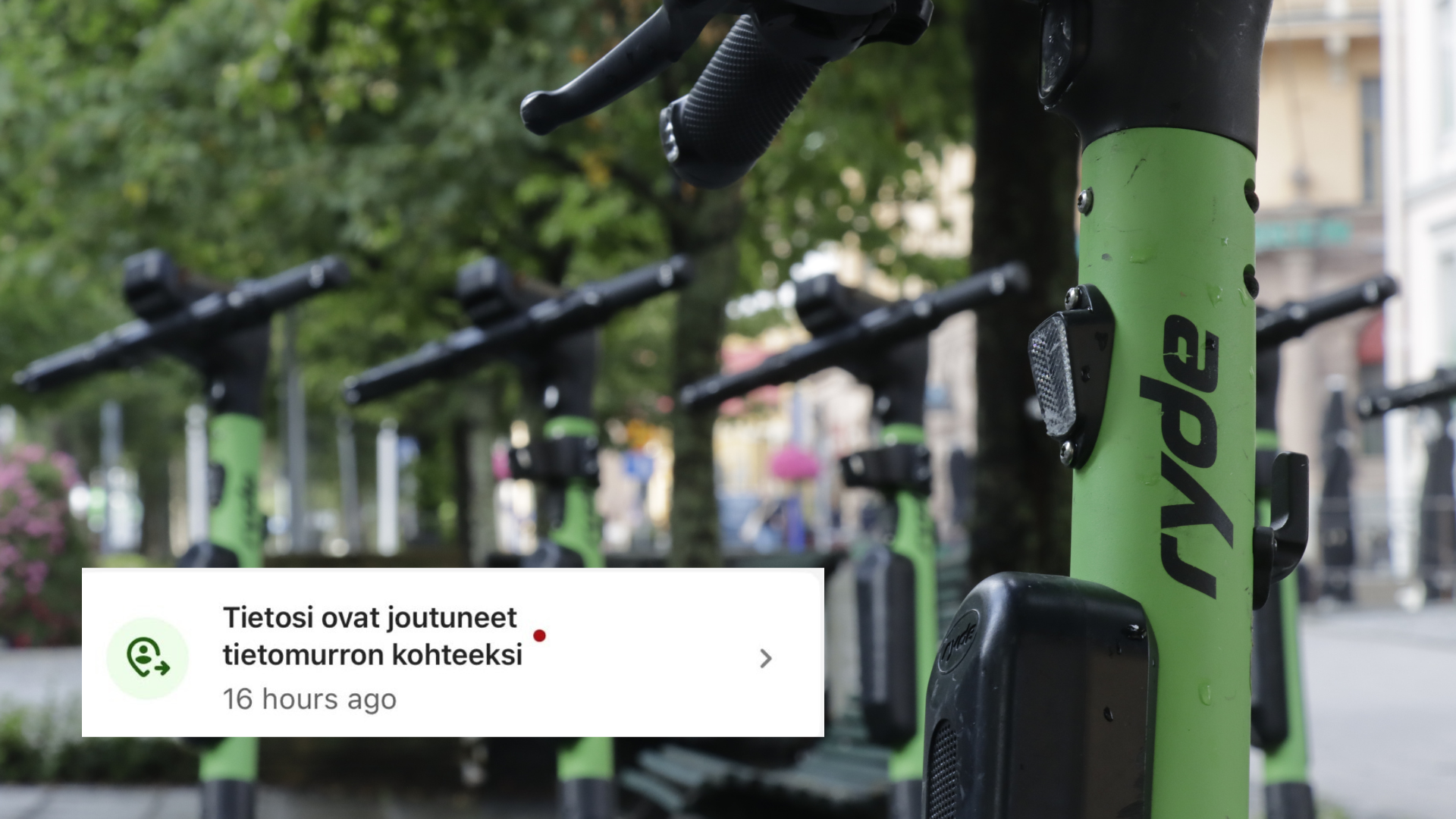 Sähköpotkulautayrityksen tietoja varastettiin – Rydellä ajellaan myös Vaasassa ja Seinäjoella