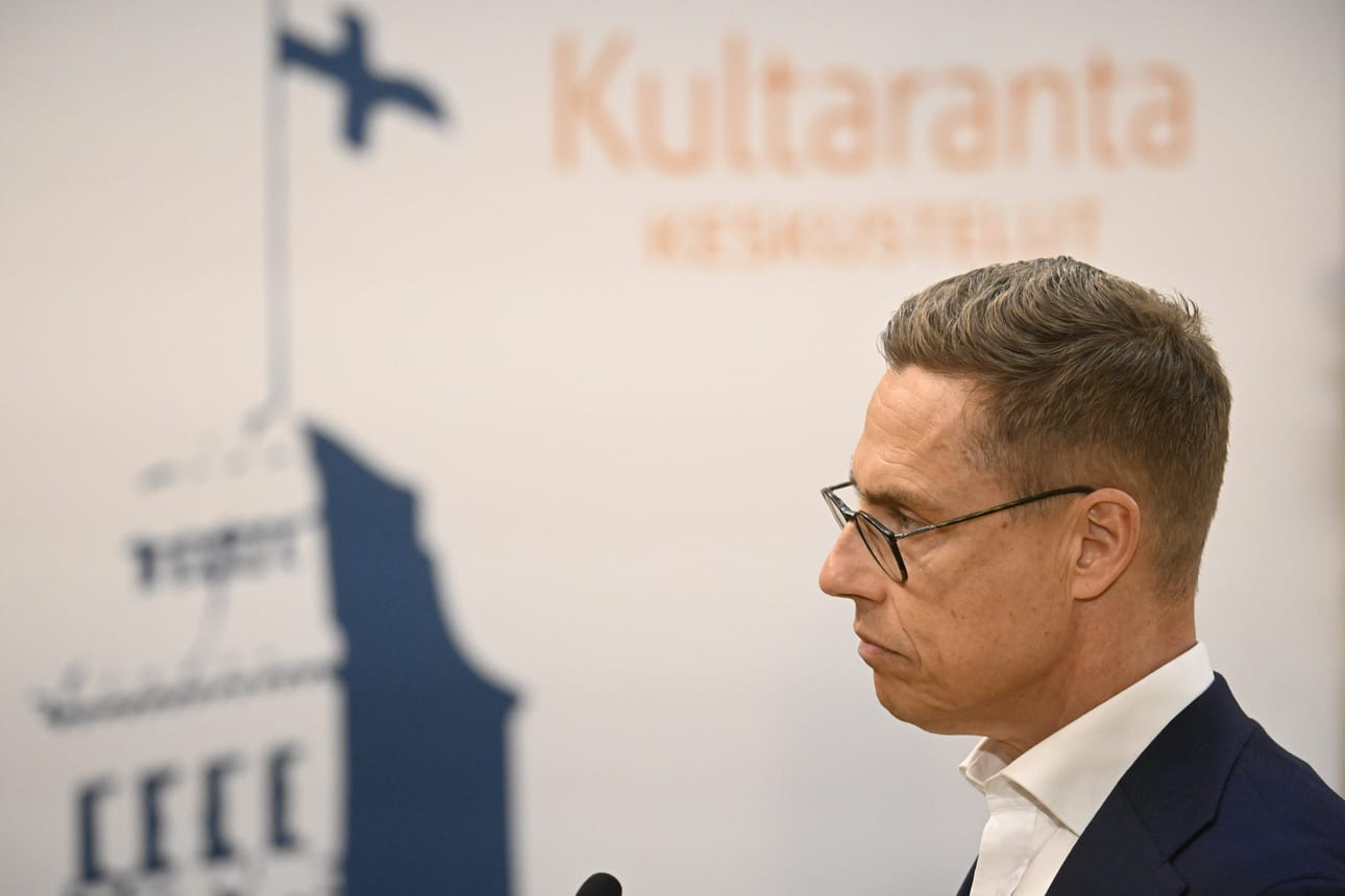 Päivä alkaa presidentti Alexander Stubbin ja pääministeri Petteri Orpon keskustelulla, jonka aiheena on Suomi uuden aikakauden edessä. LEHTIKUVA / Markku Ulander