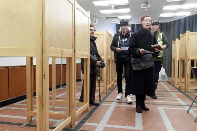Ennakkoäänestys alkoi tänään keskiviikkona. Kuva: Lehtikuva/Markku Ulander
