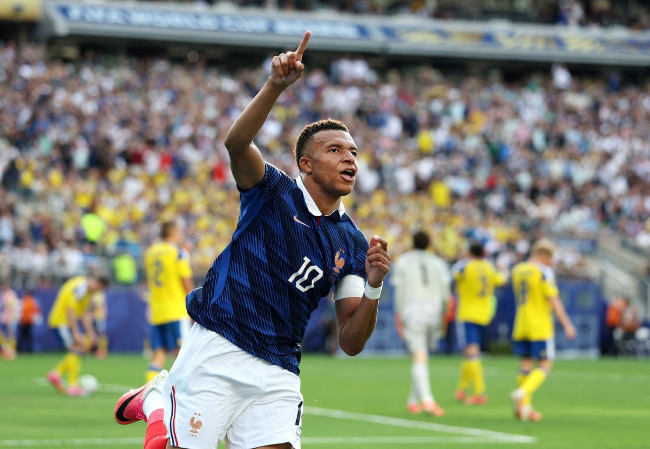 Kylian Mbappe teki ottelussa kaksi maalia.