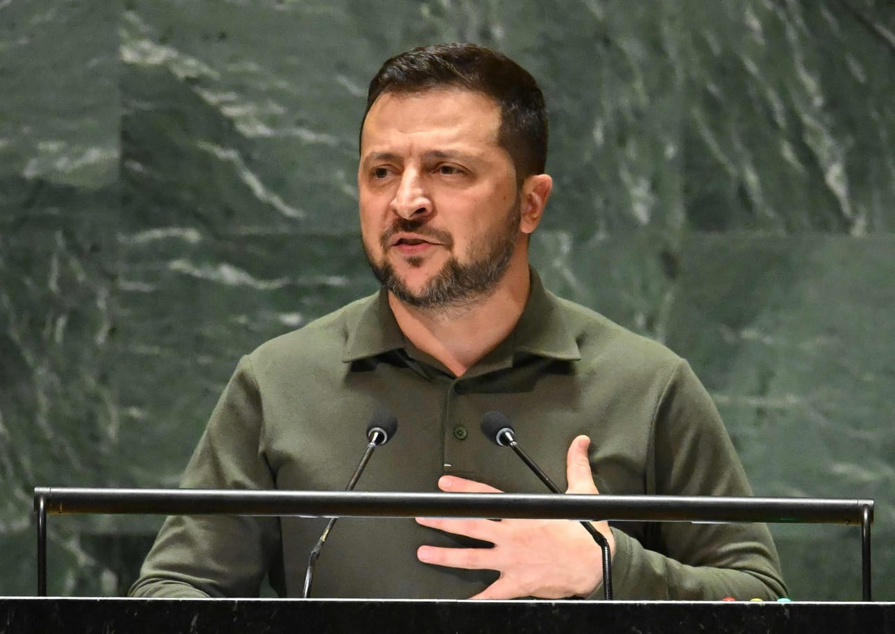 Ukrainan presidentin Volodymyr Zelenskyin mukaan käsillä on ainutlaatuinen tilaisuus lopettaa sota hyökkäyksen kohteeksi joutuneen maan ehdoilla. LEHTIKUVA/AFP