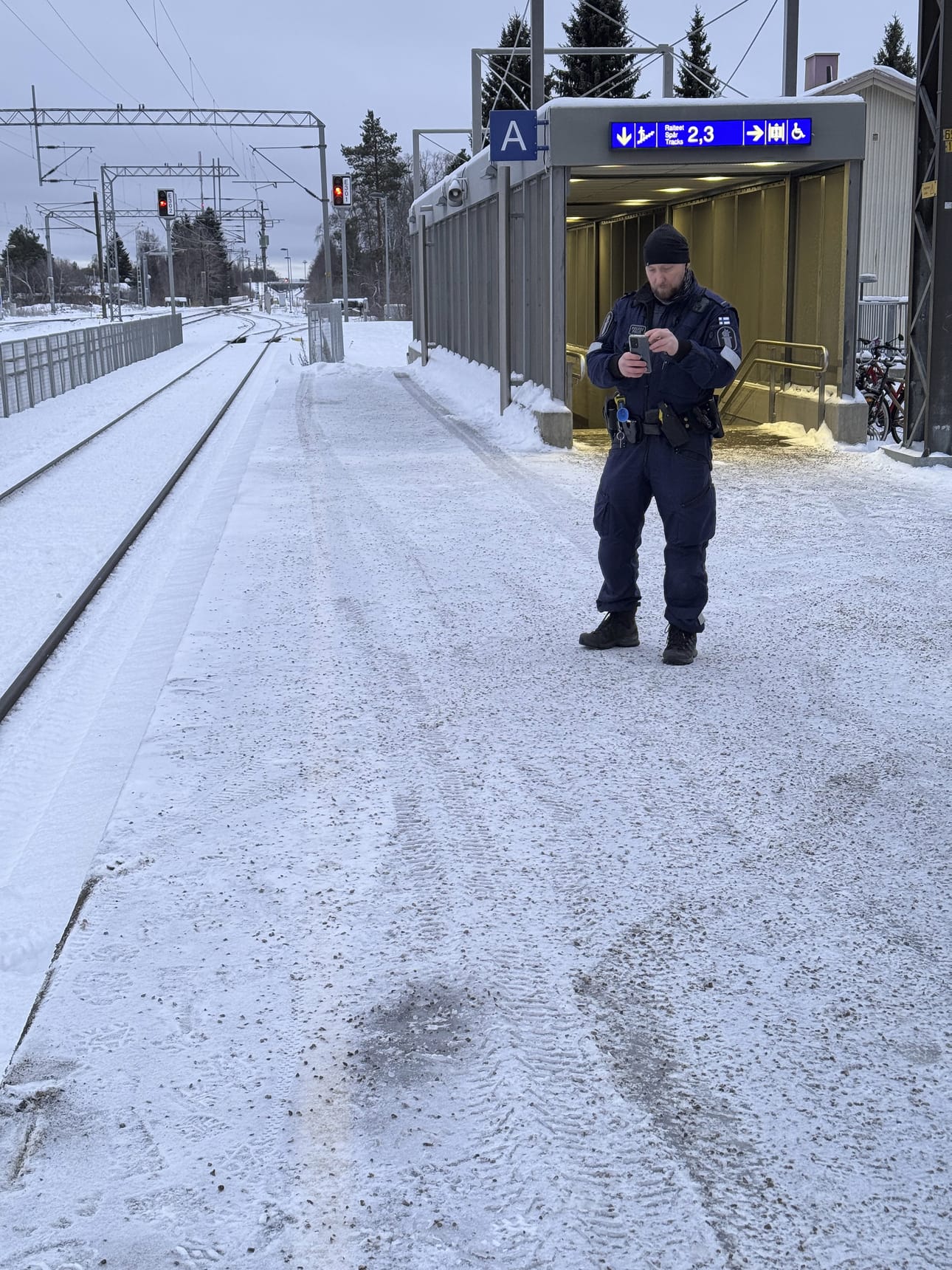 Vanhempi konstaapeli Olli Kärsämä otti kuvia tapahtumapaikalta.