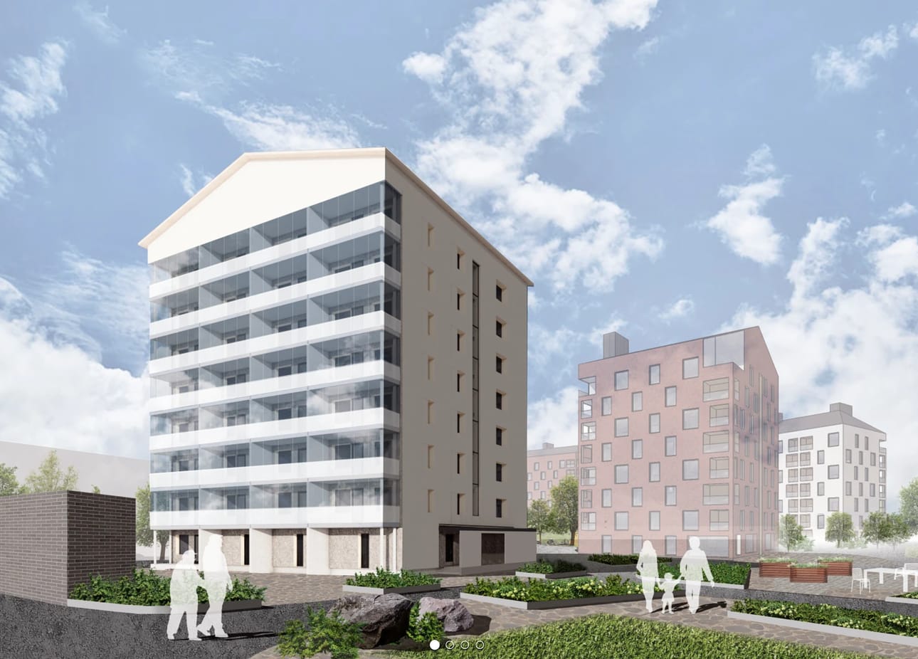 Kahdeksankerroksinen As Oy Oulun Tervapääsky valmistuu ensi kuussa Karjasillan Kulmana tunnetulle alueelle.