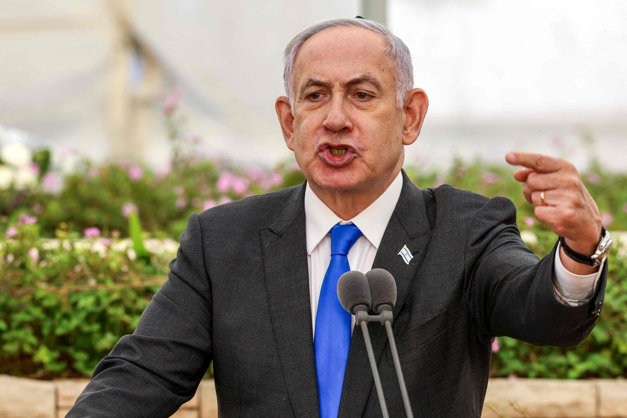Israelin pääministerin Benjamin Netanjahun mukaan Yhdysvaltojen Israeliin toimittaman aseavun määrä on laskenut dramaattisesti. LEHTIKUVA / AFP