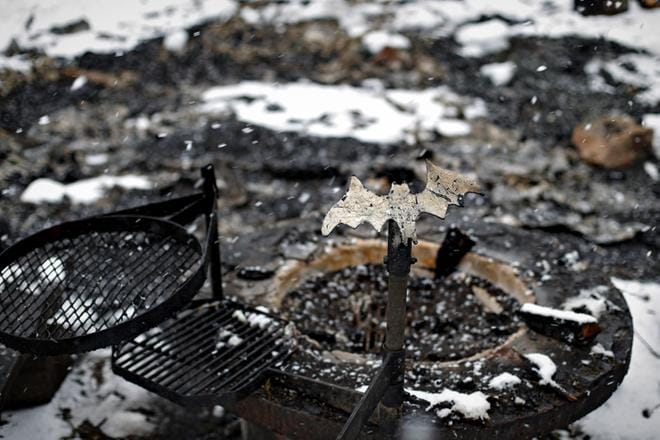 Jouppilanvuoren elämysreitin Lepakkolaavu paloi 1.3.–2.3.2019 välisenä yönä, mutta kukaan ei ole palosta vastuussa. ARKISTOKUVA: TOMI KOSONEN