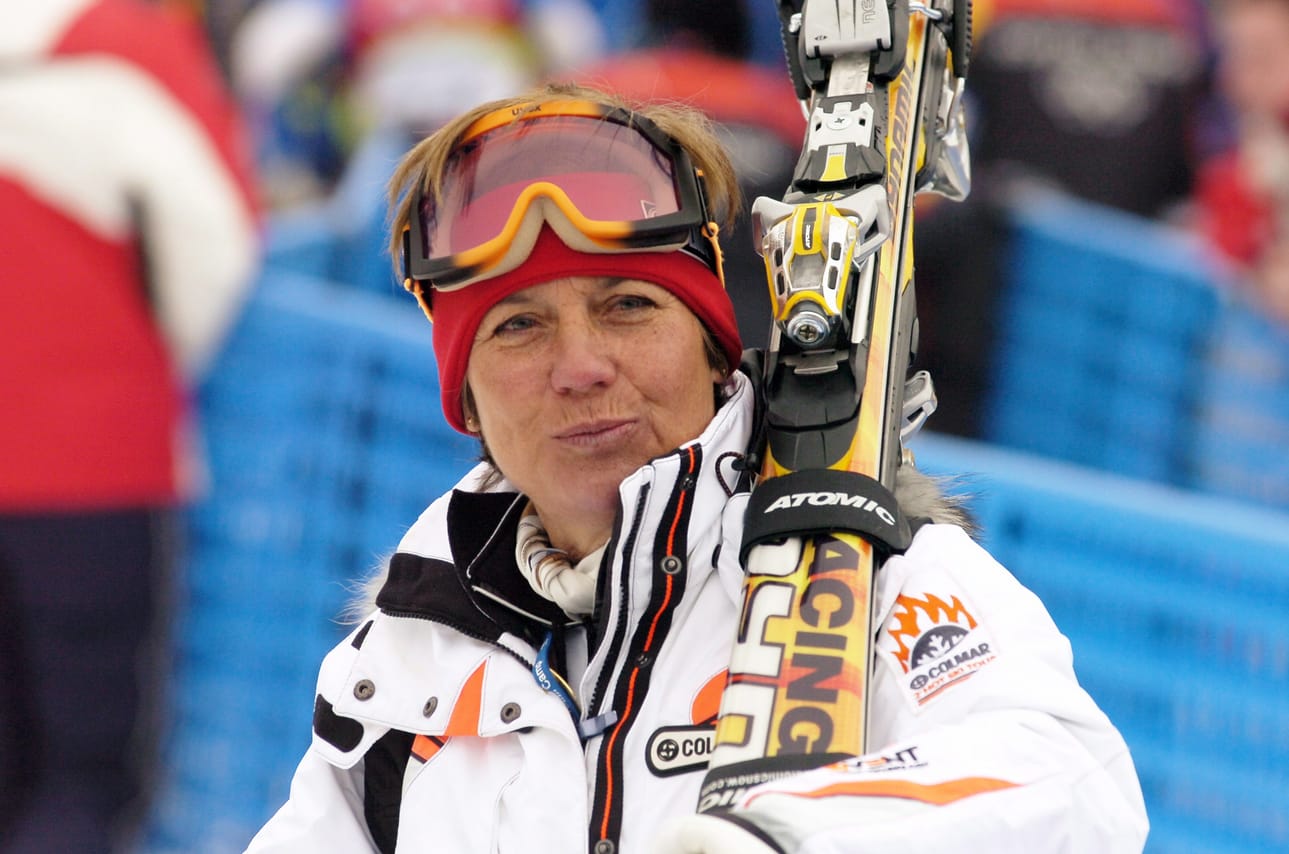 Rosi Mittermaier kuvattuna Torinon 2006 olympialaisissa.