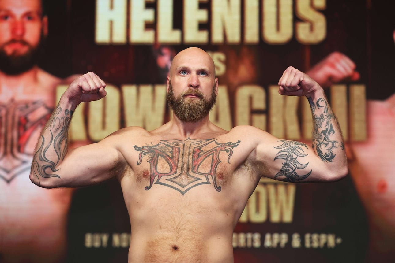 Suomalaisnyrkkeilijä Robert Helenius kohtaa lauantaina Lontoossa Anthony Joshuan. LEHTIKUVA / AFP