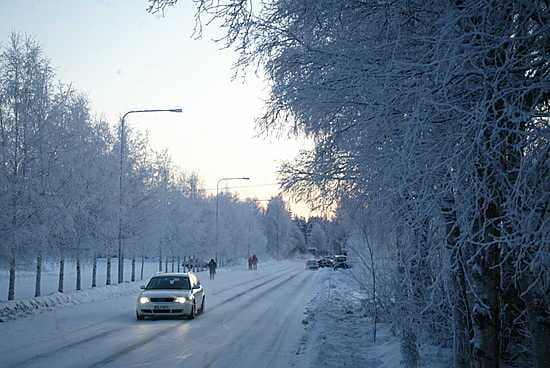Kuusamossa paukkui tämän talven ennätyspakkanen.