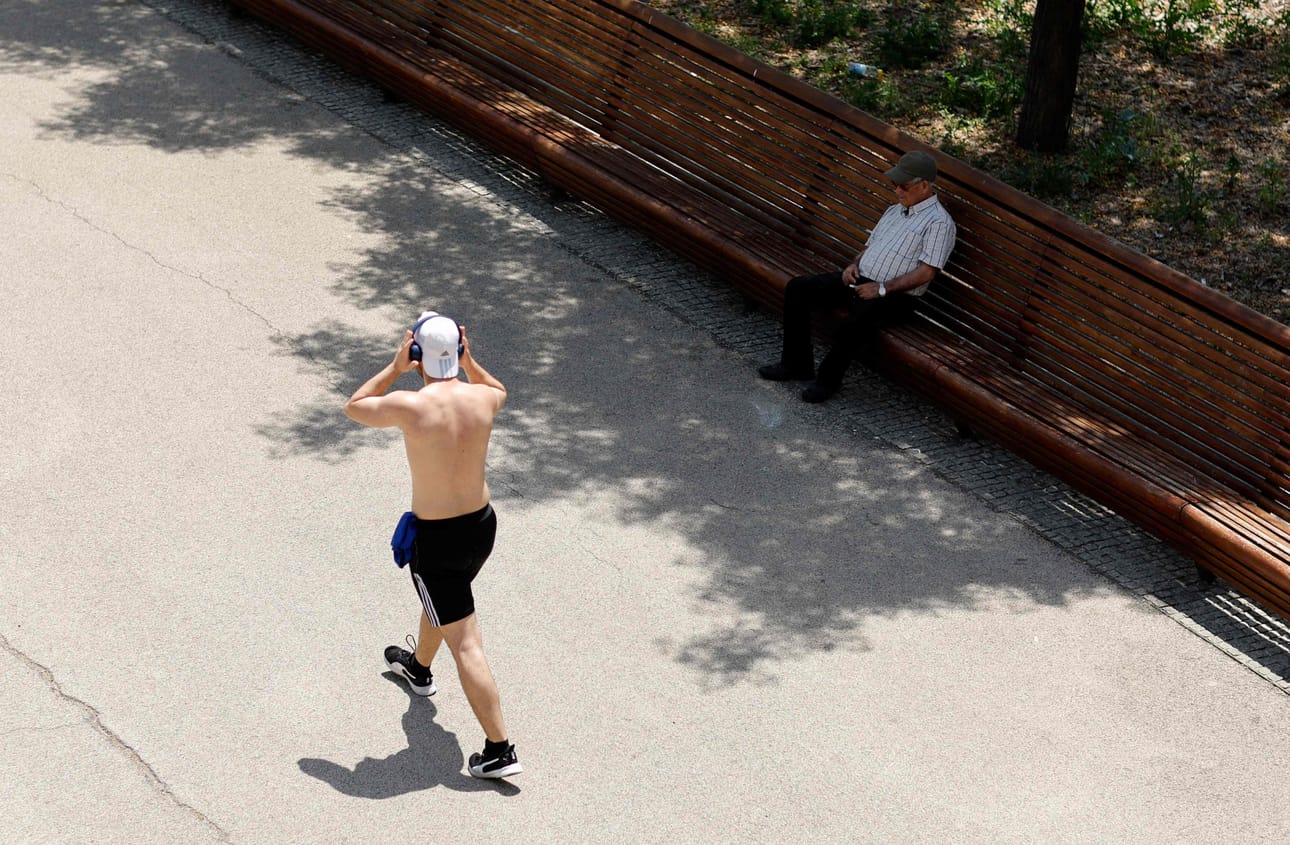 Euroopassa heinäkuu oli mittaushistorian neljänneksi lämpimin. LEHTIKUVA/AFP