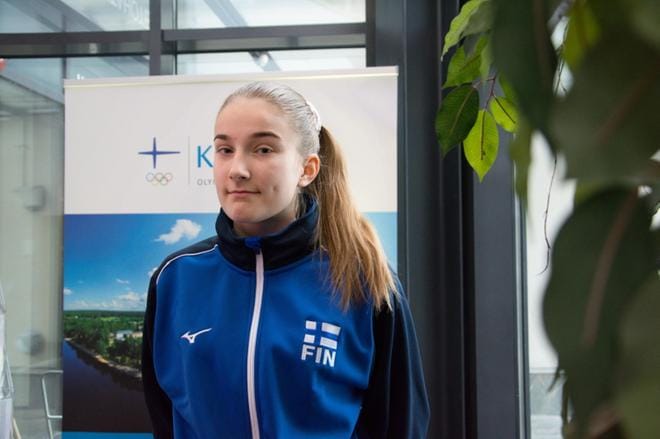 Kuortanelainen, KuLePa:n C-tytöissä pelaava Oona Rasinperä kuuluu tyttöjen maajoukkueeseen ja oli mukana EM-karsinnassa. KUVA. JESSICA RISTIMÄKI