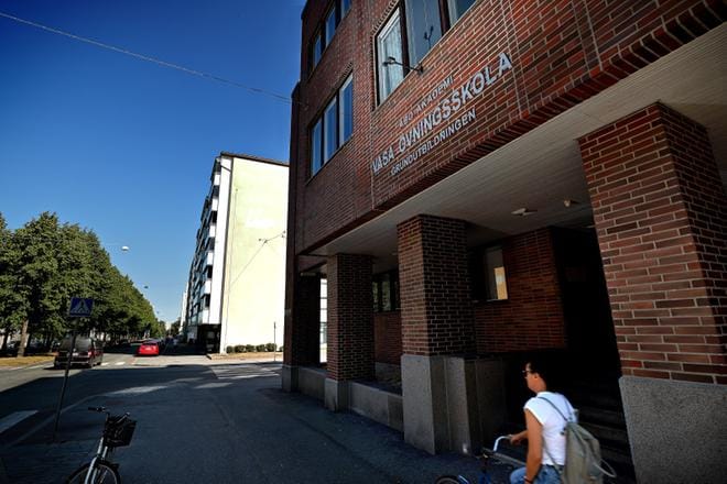 Ainakin 32 Vasa övningskolan lukiolaista on altistunut koronalle opiskelijoiden kokoontumisessa. ARKISTOKUVA: TOMI KOSONEN