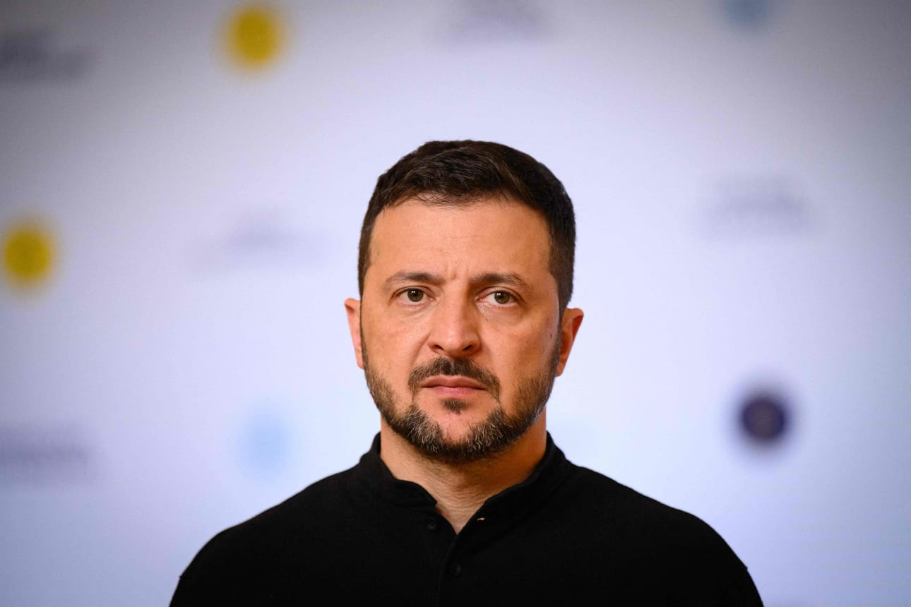 Ukrainan presidentti Volodymyr Zelenskyi on luvannut esitellä matkallaan voitonsuunnitelmaksi kutsumaansa ehdotusta Ukrainan ja Venäjän sodan päättämiseksi. Arkistokuva. LEHTIKUVA / AFP