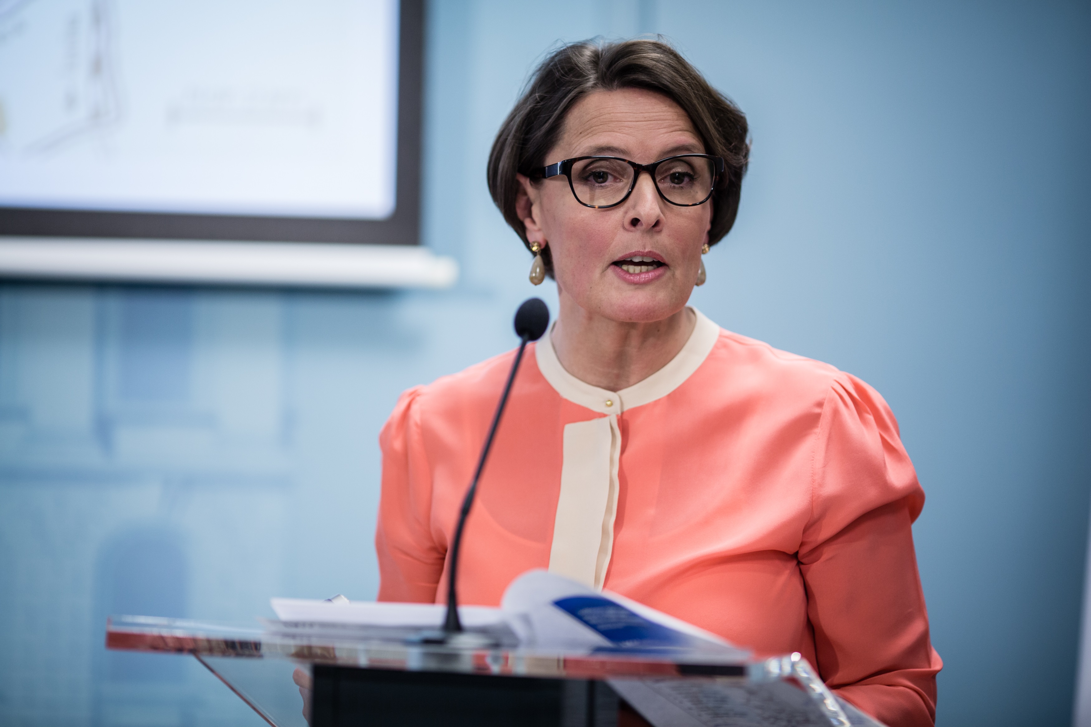 Liikenne- ja viestintäministeri Anne Berner (kesk.)