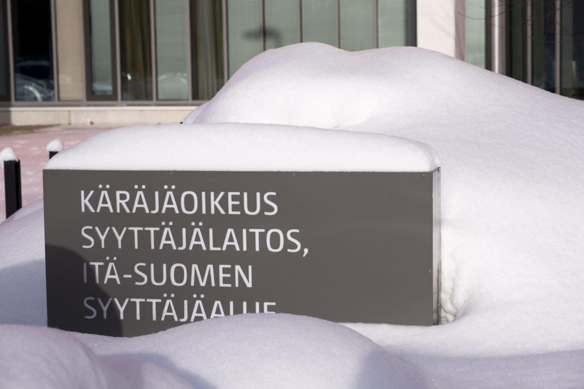 Pohjois-Karjalan poliisi- ja oikeustalo Joensuussa 16. helmikuuta 2021. LEHTIKUVA / MINNA RAITAVUO