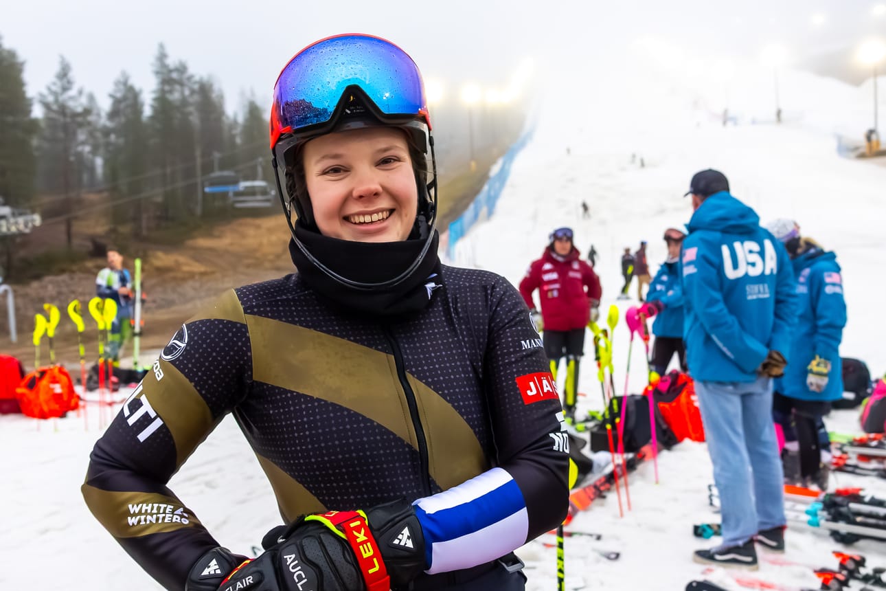 Veera Alaniska on valmistautumassa alkavaan alppikauteen Levillä.