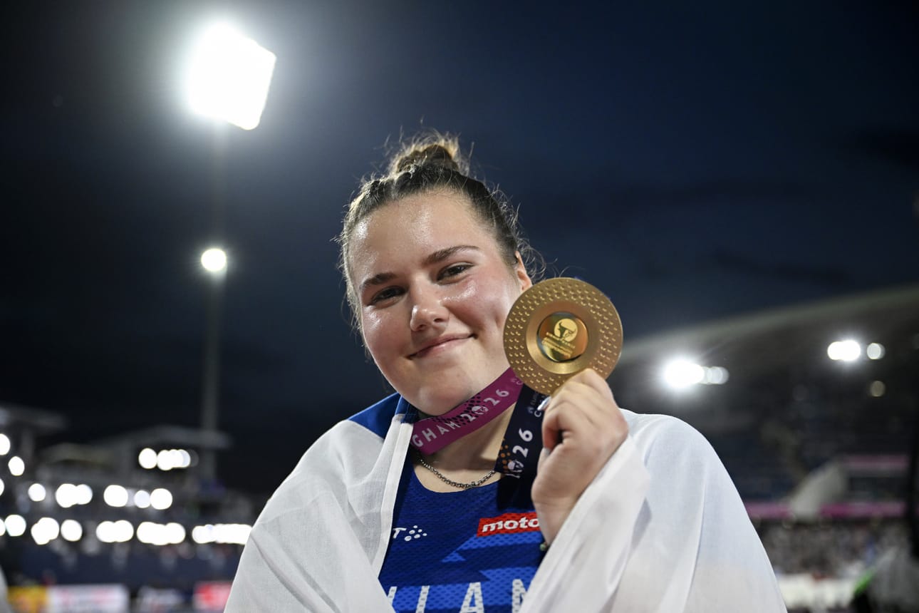 Silja Kososen juhlahetki: kultamitali EM-kisoissa.