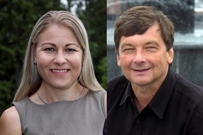 Piia Kattelus ja Erkki Valtamäki.