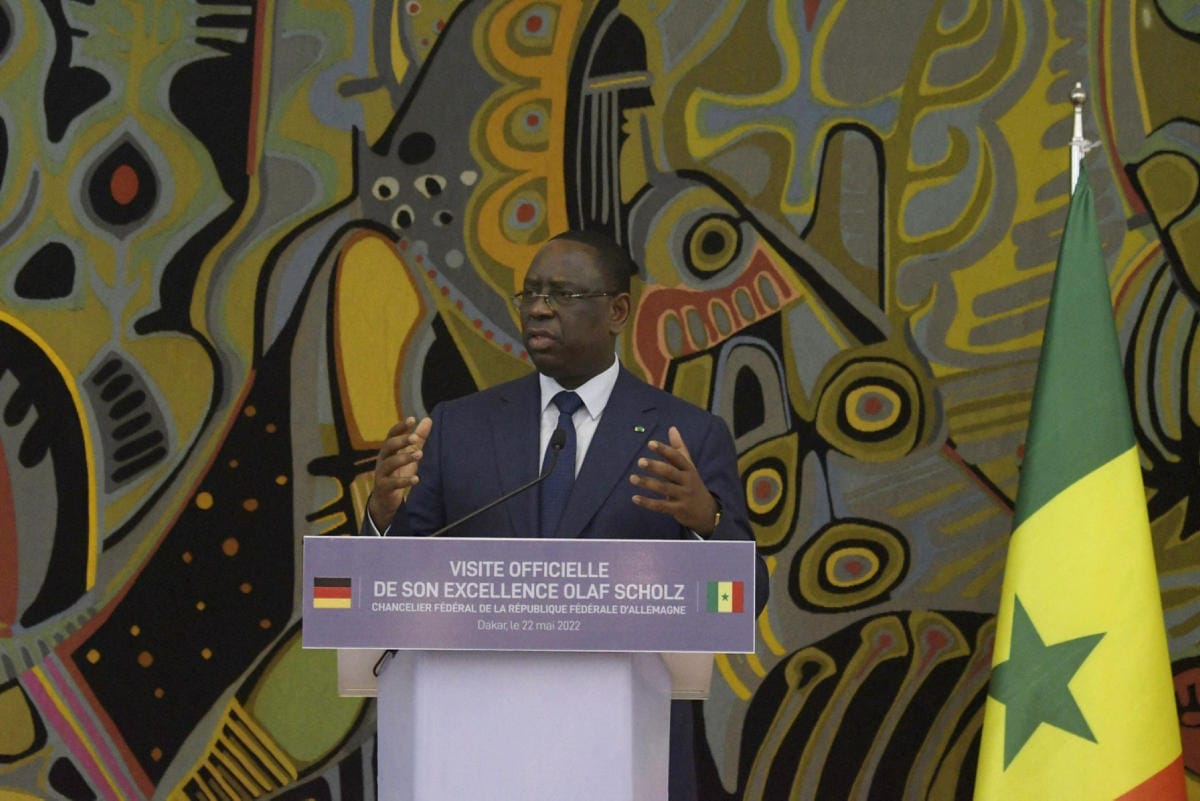 Senegalin presidentti ja Afrikan unionin puheenjohtaja Macky Sall sanoo lähtevänsä Moskovaan ja Kiovaan, kunhan aikatauluista saadaan sovittua. LEHTIKUVA/AFP