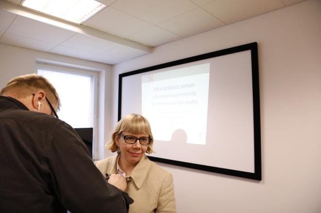 JSN:n puheenjohtaja Elina Grundström. KUVA: JOEL MAISALMI
