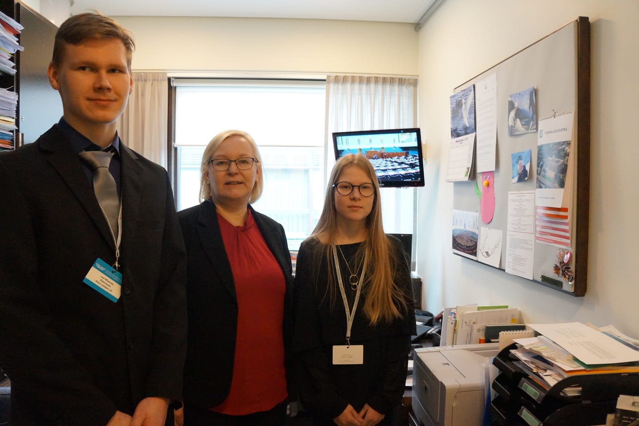 Lauri Maaninka, Ulla Parviainen ja Hilla Lämsä.