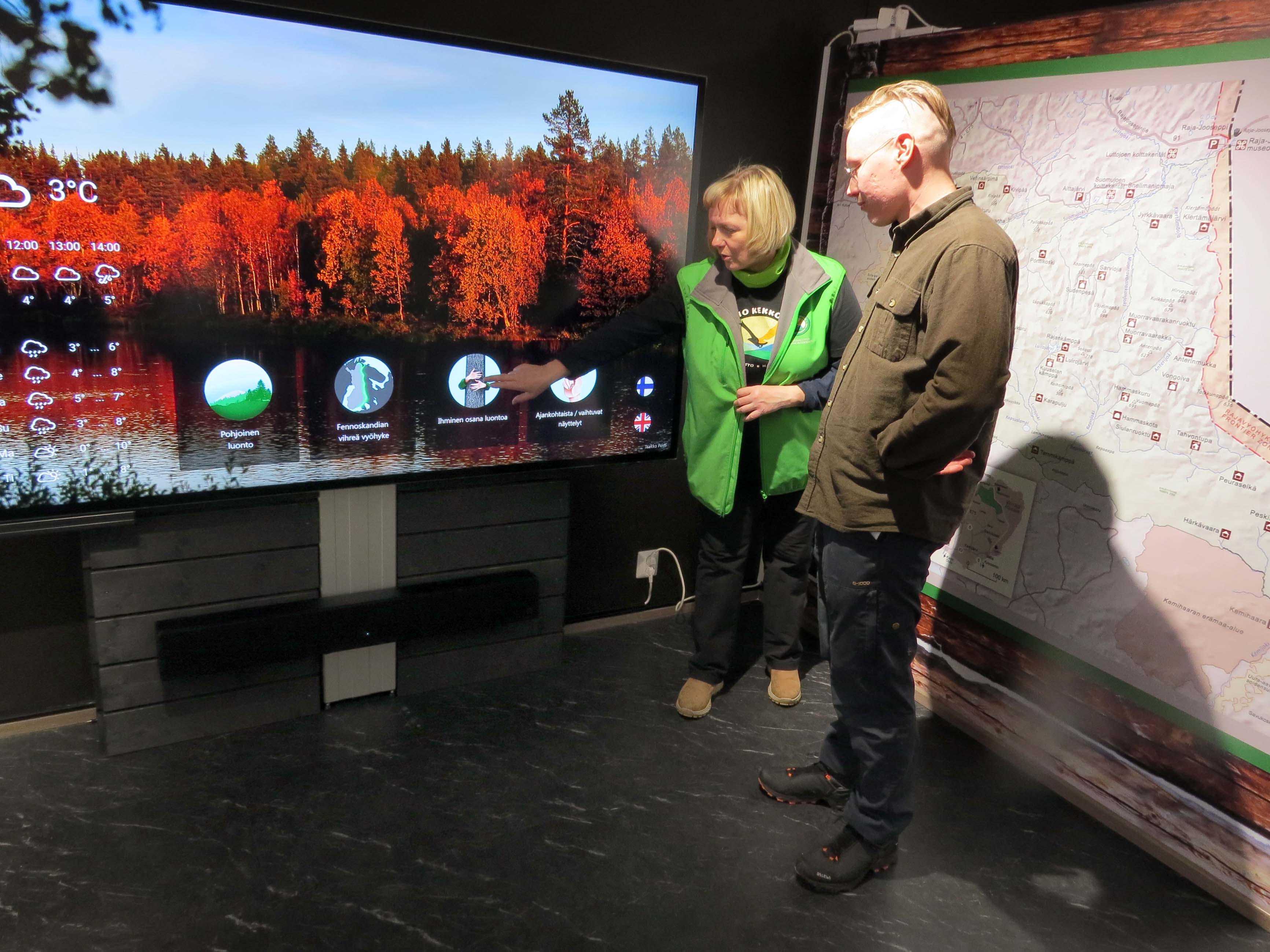 Talven pakkaset ja tunturien tuulet voi kokea siististi sisätiloissa – Metsähallituksen palvelupisteen Kiehisen perusnäyttely täydentyi