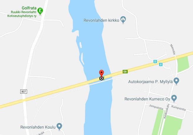 Siikajoen ylittävän sillan kansiremontti tulee haittaamaan liikennettä Revonlahdella. Kartta: Google Maps