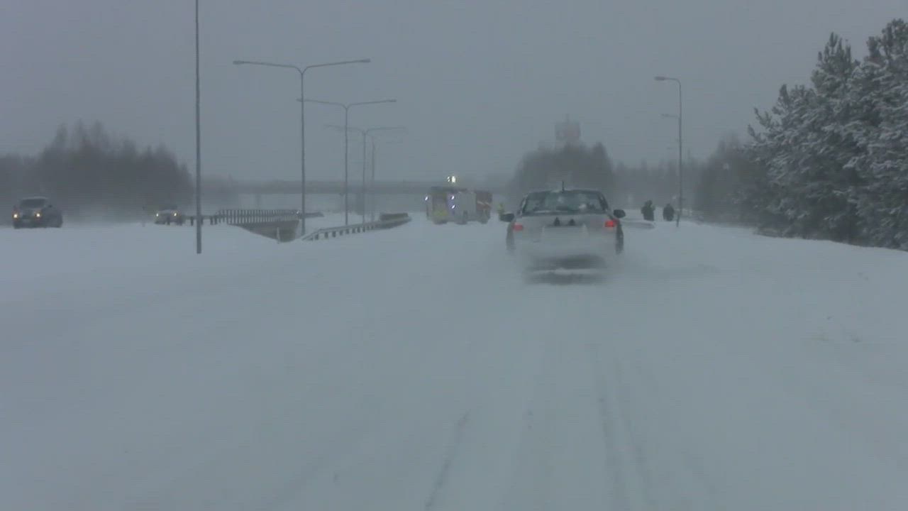 Huono ajokeli Rovaniemellä