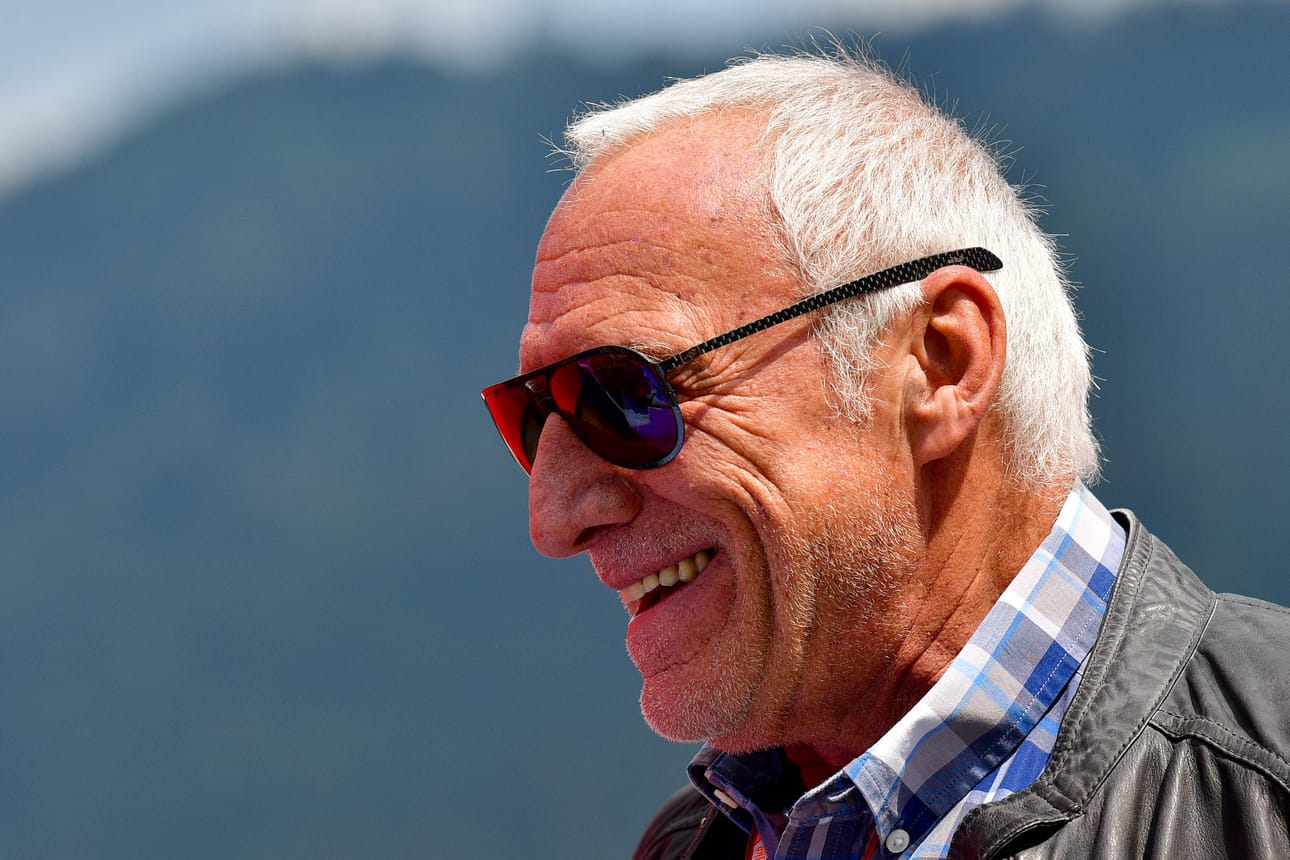 Mateschitz lanseerasi 80-luvulla Red Bull -energiajuoman. Kuva vuodelta 2018. LEHTIKUVA/AFP