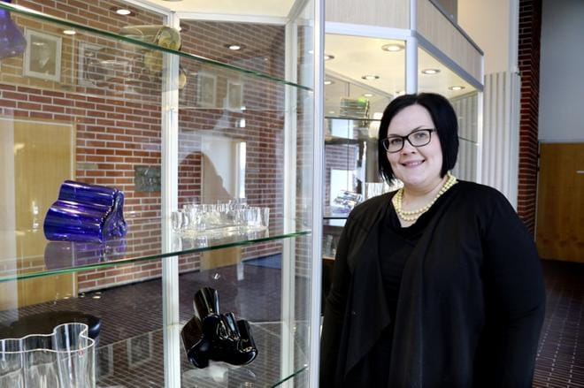 Työllisyyskoordinaattori Anna Nieminen on juuri aloittanut työnsä Alajärvellä. Hänen toimistonsa on Alajärven kaupungintalolla. KUVA: SARI HEINILÄ