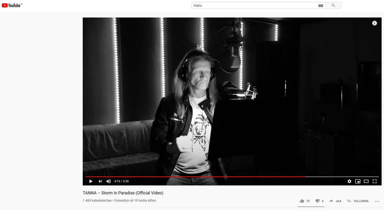 Tanna on tehnyt uutta musiikkia. Maistiaiset YouTubessa (kuva videolta)