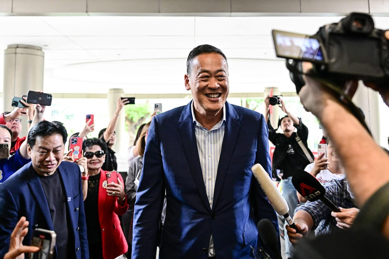 Thaimaan parlamentti on valinnut maan uudeksi pääministeriksi Srettha Thavisinin, joka edustaa Pheu Thai -puoluetta. LEHTIKUVA/AFP