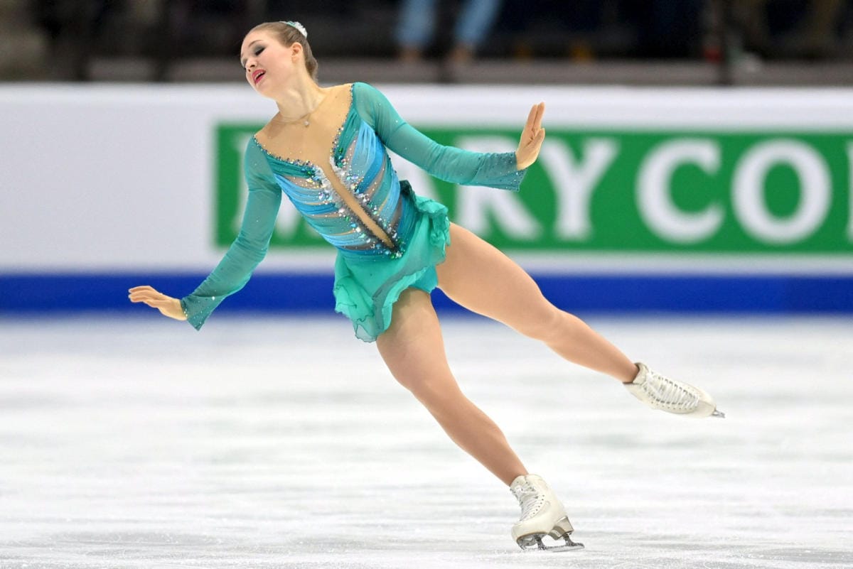 Jenni Saarinen tähtää tiistain lyhytohjelmassa 24 parhaan joukkoon. LEHTIKUVA/AFP