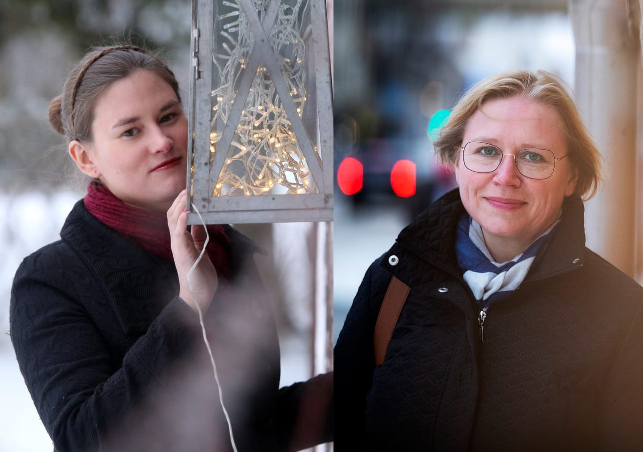 Paula Nivukoski ja Mikaela Nykvist saavat tunnustusta kiinnostuksen herättämisestä paikallishistoriaa kohtaan.