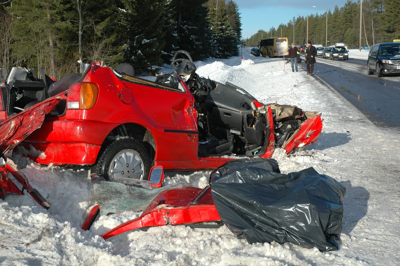 Onnettomuus tapahtui hieman ennen puolta kymmentä tiistaina.