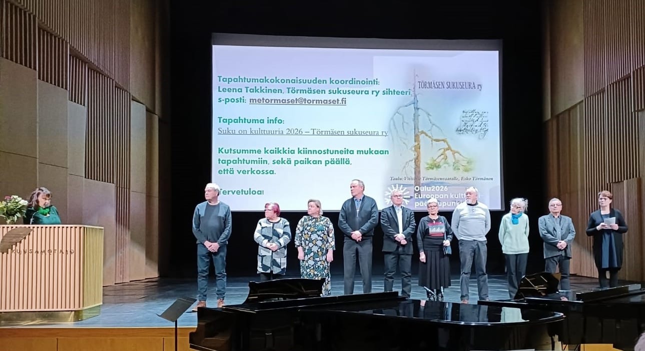 Suku on kulttuuria -ohjelman avajaiset järjestettiin Kuusamotalolla 4.1.2026. Tilaisuudessa yhdistysten edustajat esittelivät vuoden 2026 aikana toteutettavia tapahtumia.