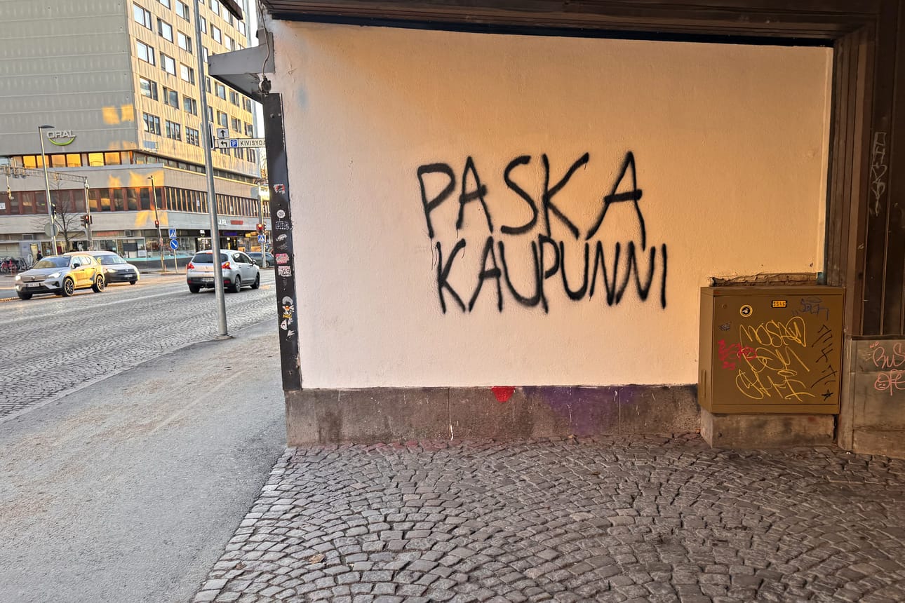 Graffiti kuvattuna marraskuun alussa.