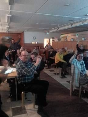 Keskustan tupa täynnä ja tunnelma katossa, viestitti kunnallisjärjestön puheenjohtaja Mika Määttä