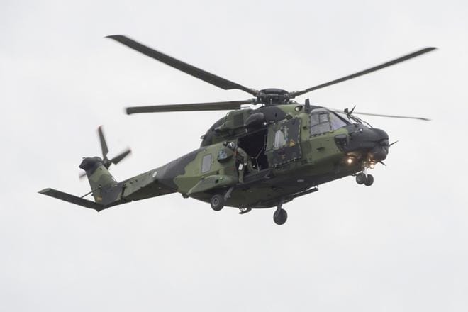 Maavoimilla on käytössään parikymmentä NH90-kuljetushelikopteria. Virka-apupyyntöjä maavoimille on eniten tehnyt poliisi. KUVA: Ossi Ahola / arkisto