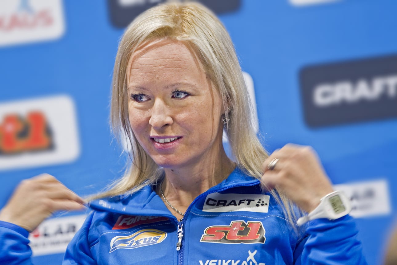 Riitta-Liisa Roponen Rukan maailman cup -kisoissa viime marraskuussa.