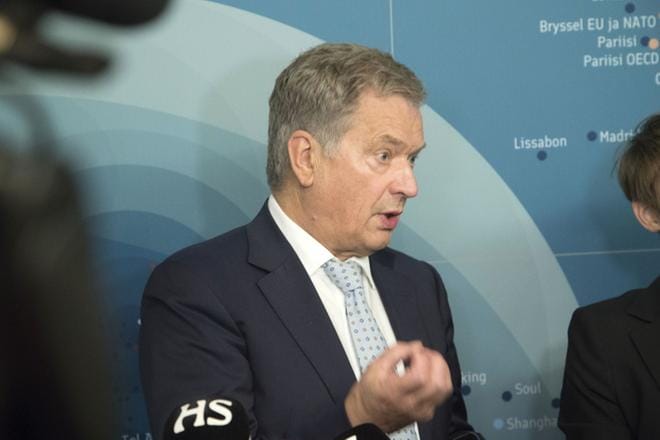 Sauli Niinistö muistutti, että vaalirauha on turvattava. Kuvassa presidentti puhuu Suurlähettiläspäivillä Helsingissä elokuussa 2018. KUVA: Mauri Ratilainen/COM.PIC