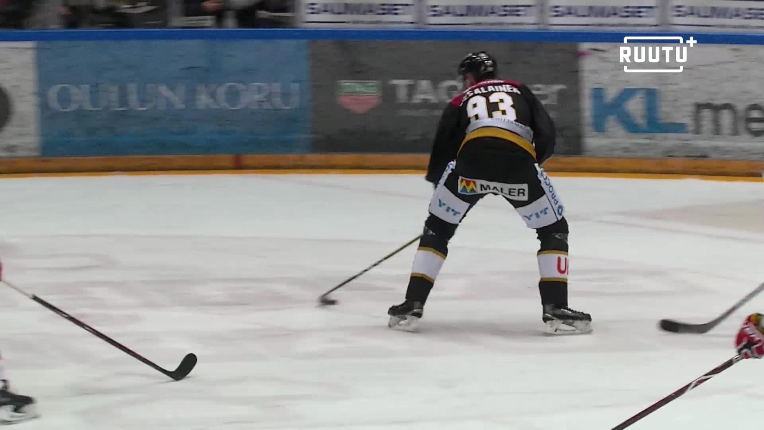 Kristian Vesalainen sooloili Kärppien ensimmäisen maalin