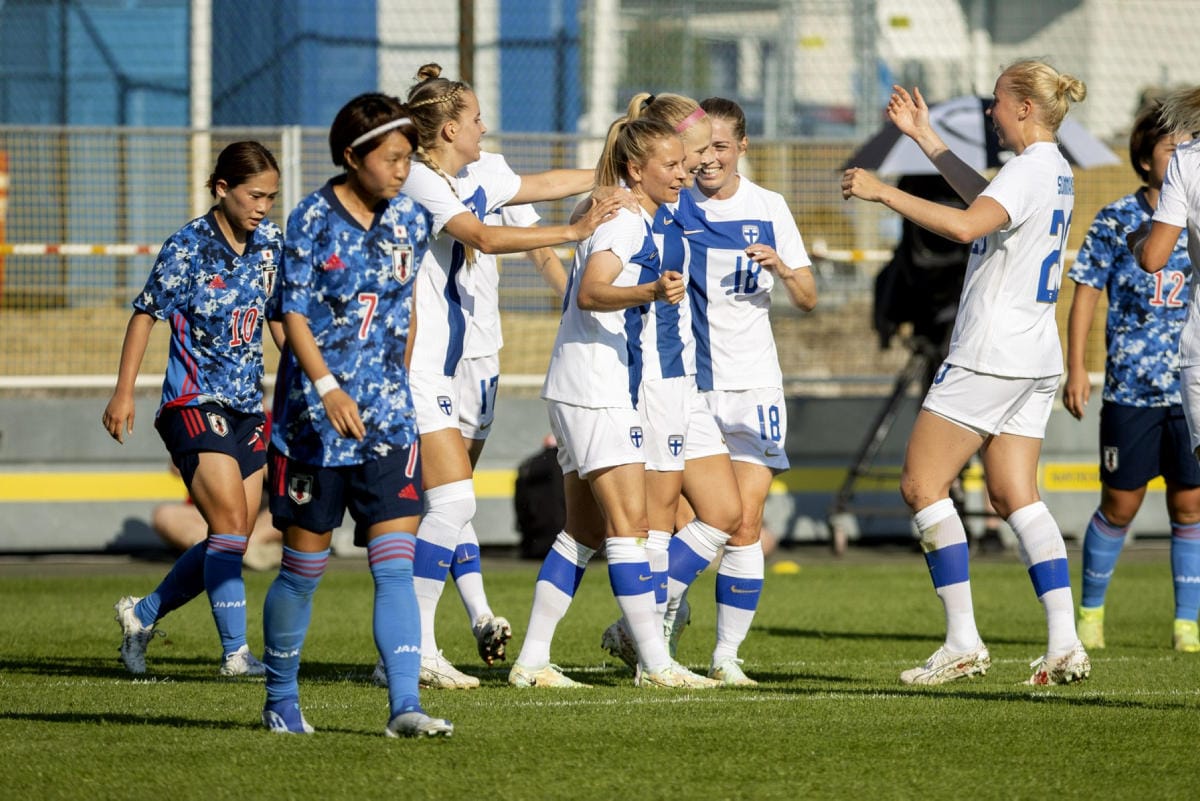 Suomen maalin teki Adelina Engman. LEHTIKUVA / Roni Lehti