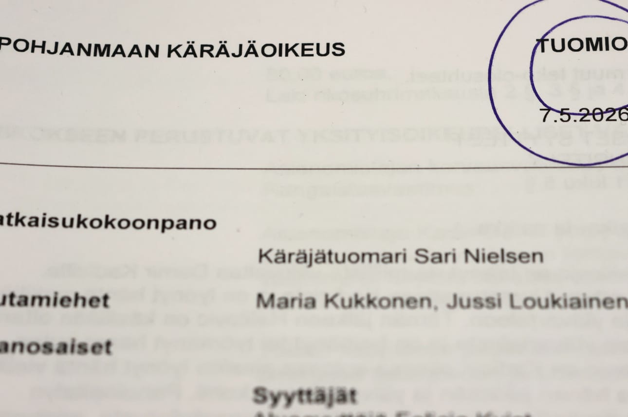 Pohjanmaan käräjäoikeus antoi tuomion tapauksesta toukokuun alussa.