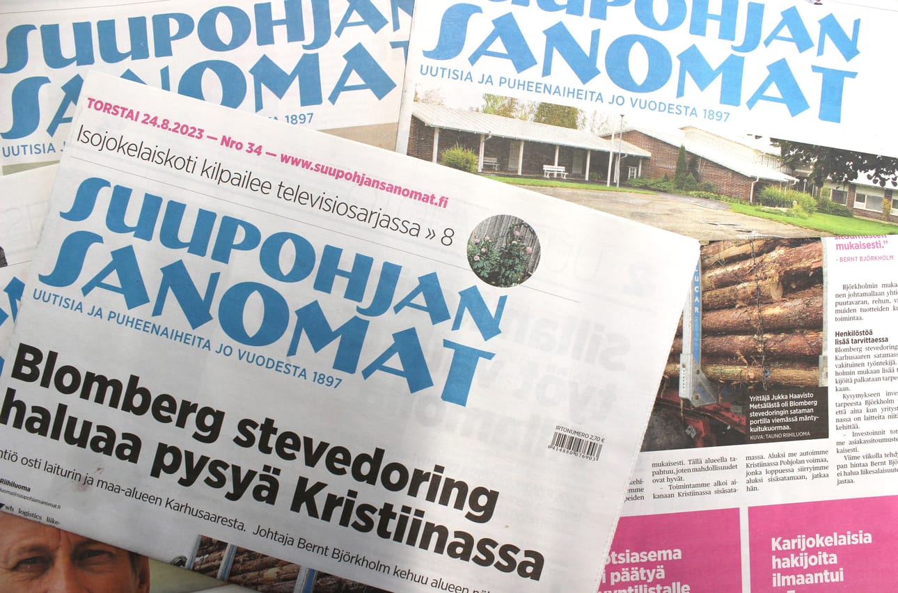 Lehden toimitus ja konttori sijaitsee Kristiinan Kantakaupungissa, mutta juttukeikat vievät myös Isojoelle, Karijoelle ja Kaskisiin. Arkistokuva. Lotta Kallio